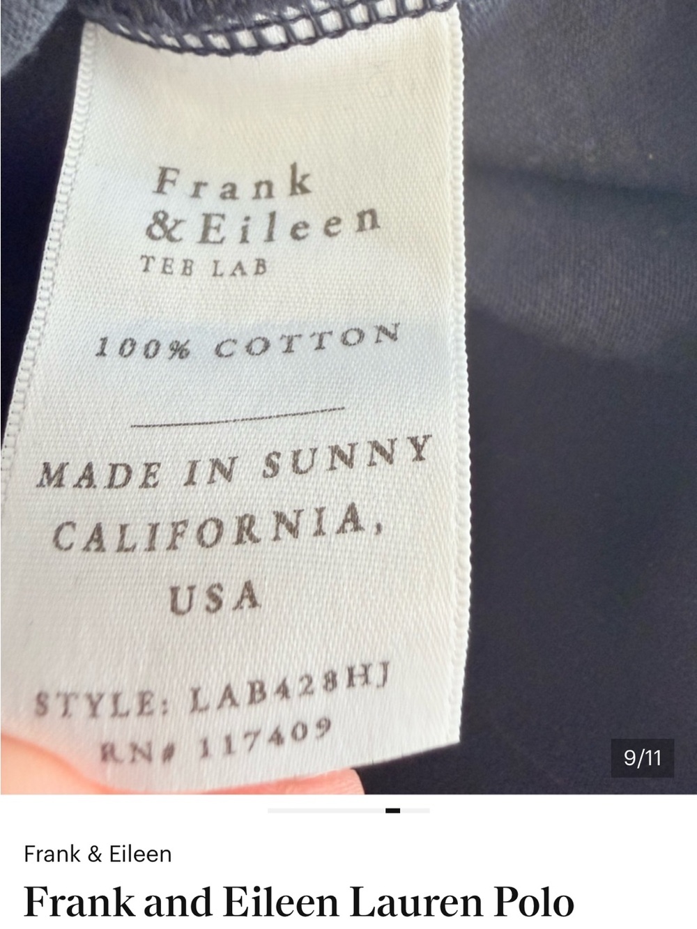 Frank & Eileen Dark Navy/Black Polo-Style Dress - Picture 12 of 13